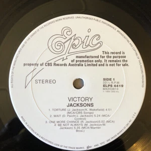The Jacksons - Victory (LP, Album, Promo, Gat) (Near Mint (NM or M-)) - Bild 1 von 1