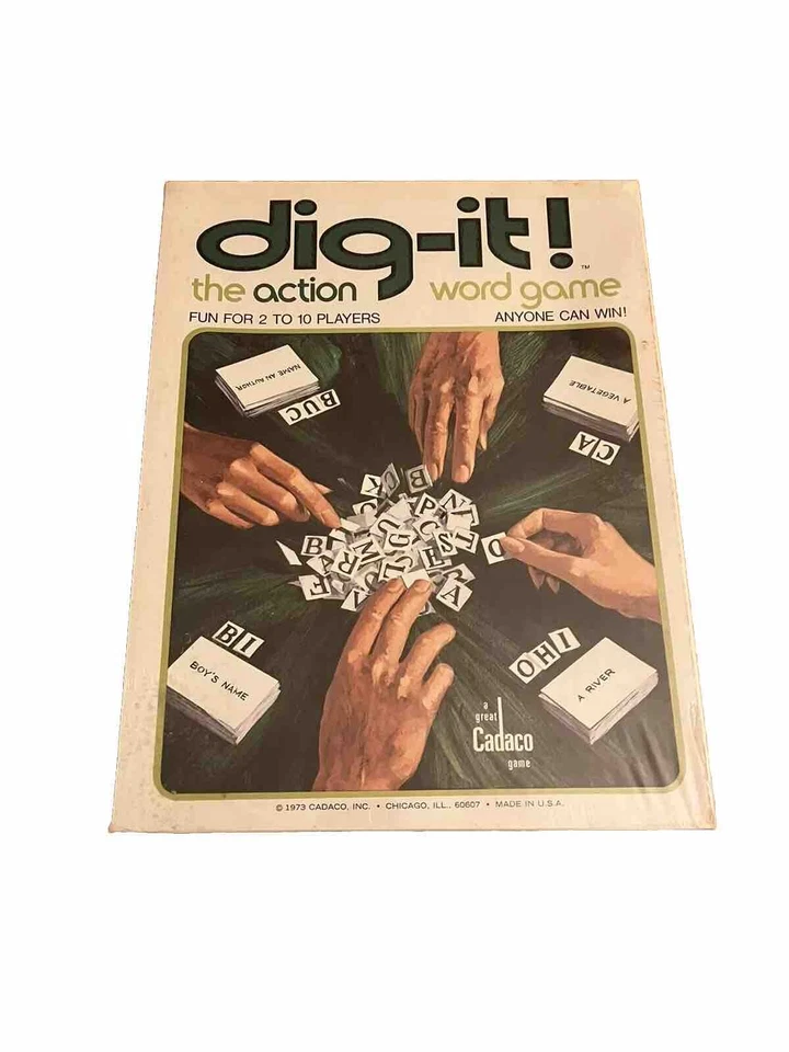 Dig-it! The Action Word Game (1973, Cadaco) Rare, Vintage,  Brand New Sealed - Image 1 of 4