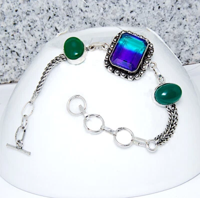 Damenarmband Ametrin Edelstein beachtenswert Anhänger Filled Sterling Silber 925 - Bild 1 von 2