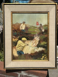 Pintura al óleo “Golf Trap” LA y Mississippi destacada artista Rhoda Brady Stokes 12/16” - Imagen 1 de 12