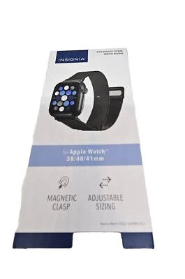 Insignia - Correa de malla de acero inoxidable para Apple Watch 38 mm, 40 mm y 41 mm TODA LA SERIE Foto 1 de 4