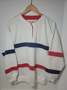 Vintage 80s 90s Greenline International Color Block Stripe Red White Blue XL* - Picture 1 of 7