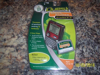 New LEAP FROG iQUEST CARTRIDGE GRADES 6-8 SOCIAL STUDIES AGES 11-14 Free Ship - Image 1 of 2
