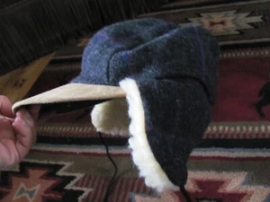 Sombrero de Lana Trapper American Outdoorsman De Colección Gris A Cuadros Sherpa Edredón Línea EE. UU. XL - Imagen 1 de 9