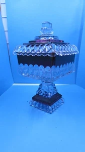 Plato de boda original antiguo de cristal rojo Adam's And Co años 1890 - Imagen 1 de 5