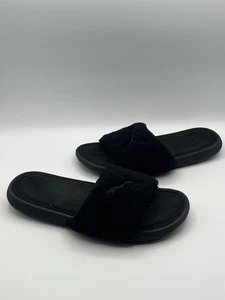 Puma Fury schwarze Sherpa Pantoletten Sandalen - KINDER JUGENDLICHE Größe 6 - Bild 1 von 8
