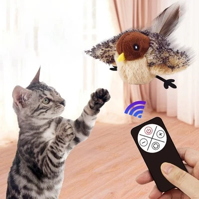 Electronic Interactive Flying Bird Cat Toys USB Pet Simulation Sparrow Toy - Image 1 of 4
