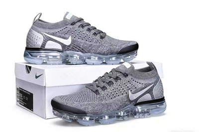 DS Nike Air VaporMax Flyknit 2 Men's Silver Grey Air Cushion Shoes, Brand New - Image 1 of 4