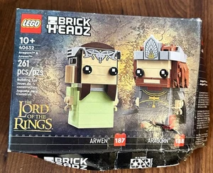 Lego Brickheadz 40632 Aragorn & Arwen Retired Set New In Damaged Sealed Box B4 - Picture 1 of 4