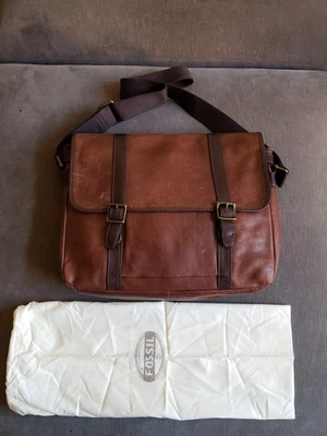 Fossil Estate Brown Leather Messenger/Shoulder/Laptop Bag - EXCELLENT CONDITION! - Image 1 of 4