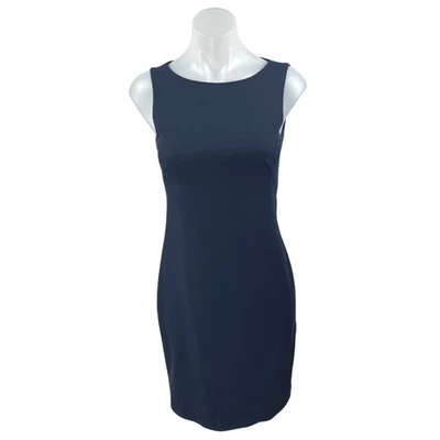 Теория синий шерсти без рукавов Cami Camisole колена бак платье-футляр размер 2 - Изображение 1 из 4