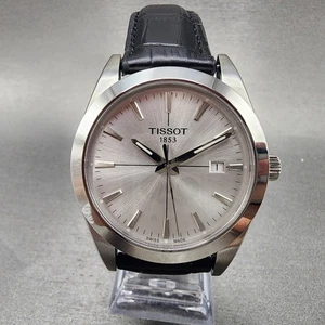 Tissot Herrenuhr Herren 40mm silber Zifferblatt Stahl Datum T127.410.16.031.01 läuft - Bild 1 von 11
