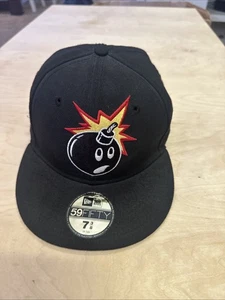 The Hundreds 59Fifty New Era Adam Bomb schwarz eng anliegende Kappe Mütze 7 3/8 - Bild 1 von 6