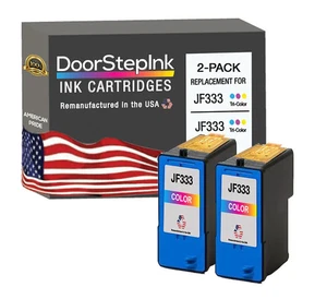 DoorStepInk Compatible Ink Cartridges for Dell JF333 Tri-Color 2PK-USA - Picture 1 of 6