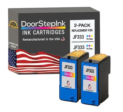 DoorStepInk Compatible Ink Cartridges for Dell JF333 Tri-Color 2PK-USA - Image 1 of 4