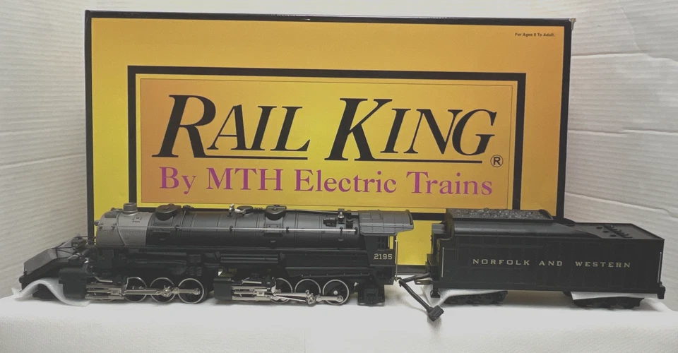 MTH O-GAUGE 30-1163-0 NORFOLK & WESTERN 2-8-8-2 Y6B STEAM LOCOMOTIVE #2195 -LNIB - Image 1 of 4
