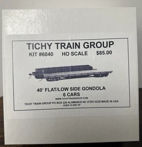 Tichy Train Group HO Bulk Kit #6040 Early 40' Steel Flat 6-Pack Bulk Packed NOS! - Picture 1 of 5
