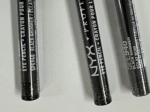 NYX Nyx slim eye - eyebrow pencil - 940 black shimmer PACK OF 3 - Picture 1 of 2