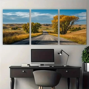3pcs Scenic Nebraska Midwestern Travel Wall Art Canvas Unframed/Framed - Picture 1 of 9