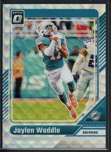 2024 Panini Donruss Optic Jaylen Waddle  Silver Wave Prizm  /300 - Picture 1 of 2