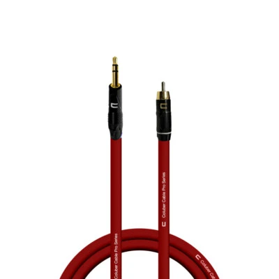 3.5 TRS Male - RCA Male Unbalanced Premium Mono Cable Custom Length, Color Cord - Image 1 of 4