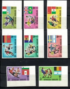SERIE COMPLETE N°662/66 ET PA 132/34, IMPERF. NEUFS**MNH, TOGO, 1970, FOOTBALL - Imagen 1 de 1