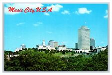 Skyline Music City USA  Nashville Tennessee TN UNP Chrome Postcard T9