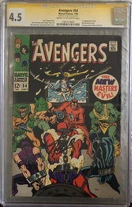 AVENGERS #54 CGC 4.5 VG+ 1968 SIGNED BY STAN LEE 1ST APP OF NEW MASTERS OF EVIL - Picture 1 of 3