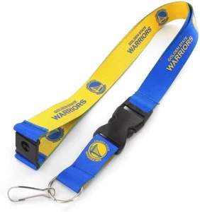 Golden State Warriors Alternate Reversible Nylon Lanyard (NEW) Key Chain ID NBA - Picture 1 of 1