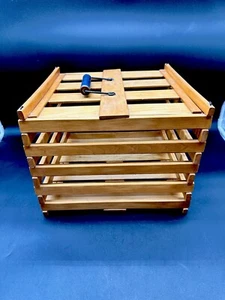 Vintage Wooden Slat Egg Crate Reproduction? 13.5x12.5x9.5in Farmhouse - Picture 1 of 14