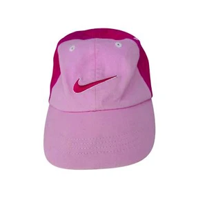 Nike Baseball Cap Swoosh Adjustable Casual Outdoor Two Tone Pink Girls One Size - Picture 1 of 8