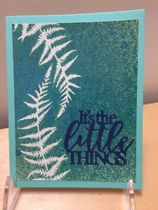 'It's the Little Things' tarjeta de felicitación con tinta de helecho - Imagen 1 de 1