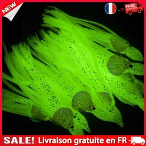 10 pièces leurre de pêche pieuvre lumineux 5 cm leurres souples pour thon marlin - Photo 1/7