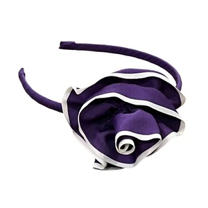 Janie and Jack Purple White Rose Headband - Picture 1 of 2