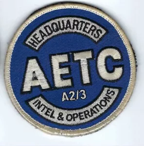 PATCH USAF AETC HEADQUARTERS INTEL & OPERATIONS RANDOLPH AFB D-B2 - Picture 1 of 1