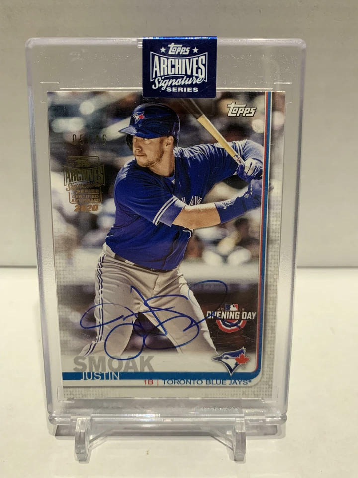 Justin Smoak 2020 Topps Archives Signatures - - #'d /46 2019 Topps Series 2 #680 - Image 1 of 2