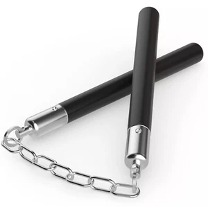 Nunchucks - Nunchucks/Nunchakus de entrenamiento de espuma segura con acero negro - Imagen 1 de 6