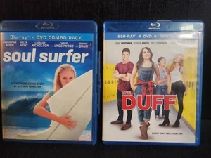 SOUL SURFER & THE DUFF BLU-RAY 2 DISC DVD COMBO SETS 2 BLU-RAY MOVIES LOT - Picture 1 of 5
