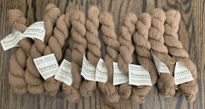 10 madejas industria casera puro lujo orgánico alpaca peruana marrón sin teñir Foto 1 de 3