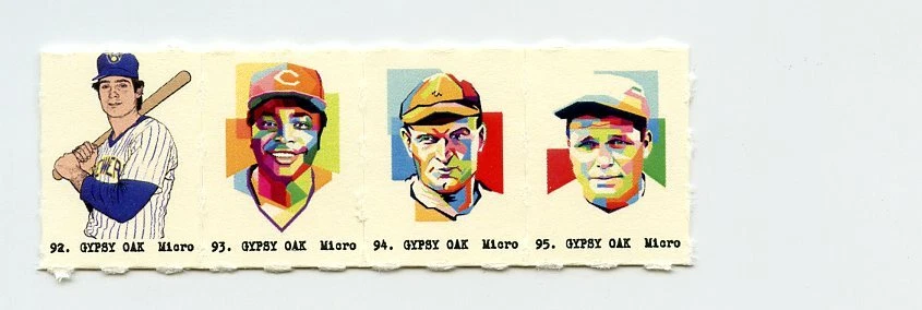 #TN04477 PAUL MOLITOR & JOE MORGAN & RUBE WADDELL Uncut Strip Gumball Cards - Image 1 of 1