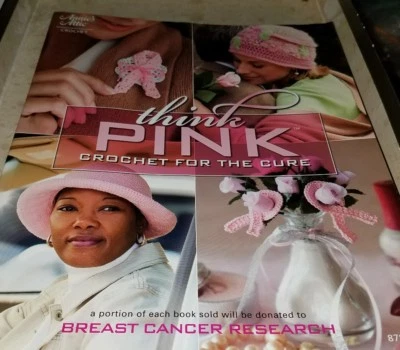 AC11 ANNIE'S ATTIC 2008, THINK PINK CROCHET FOR THE CURE PATTERN LEAFLET  - Image 1 of 4