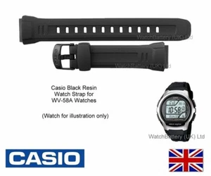 Genuine Casio Watch Strap Band for WV-58 WV58 WV-58A WV-58E WV-58J WV-58U -BLACK