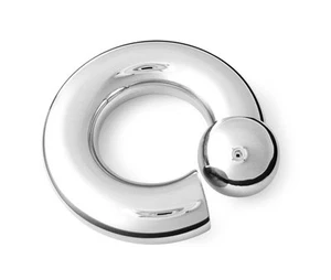 316L Surgical Steel Screw On Ball Ring 0g 0 gauge - Picture 1 of 1