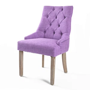 French Provincial Dining Chair Oak Leg AMOUR VIOLET La Bella - Picture 1 of 12