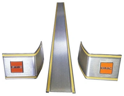 Camioneta GMC 1973-80; juego de molduras de cabina; raya amarilla: con herrajes; 3 piezas Foto 1 de 2