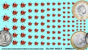 Clan Wolf - Omega Galaxy - Waterslide Decals for Battletech - Picture 1 of 1