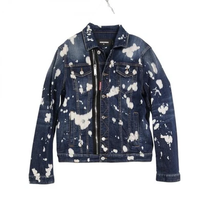 Chaqueta vaquera DSQUARED2 MUCCA WASH S74AM1173 algodón blanco marino #48 usada para hombre Foto 1 de 4