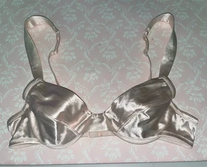 Vintage Victoria's Secret Second Skin Satin Bra Sz 34A Satin UW Wide Adj Straps - Picture 1 of 13