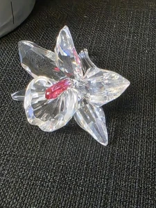 Swarovski Crystal Figurine Orchid Flower Blossom 7478 W/ Box - Picture 1 of 13