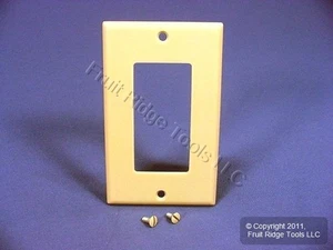 Leviton 80401-I Ivory 1-Gang Decora GFCI GFI Plastic Standard Wallplate Cover - Picture 1 of 7